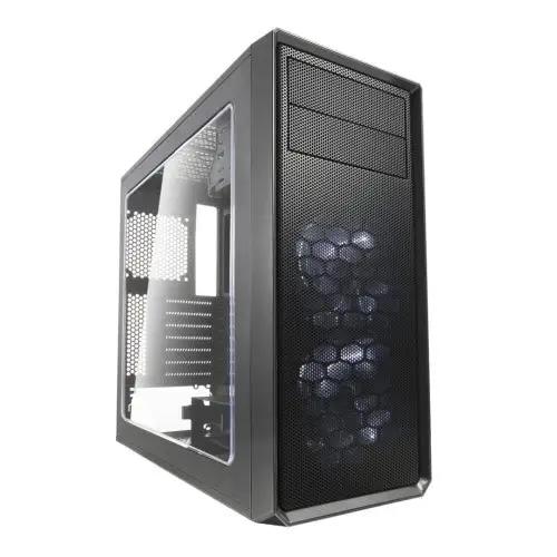 Fractal Design Focus G (Gunmetal) Gaming Case w/ Clear Window, ATX, 2 White LED Fans, Kensington Bracket, Filtered Front, Top & Base Air Intakes - X-Case UK T/A ROG