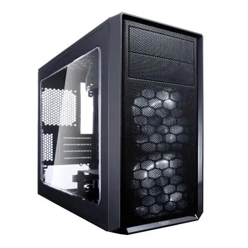 Fractal Design Focus G Mini (Black) Gaming Case w/ Clear Window, Micro ATX, 2 White LED Fans, Kensington Bracket, Filtered Front, Top & Base Air Intakes - X-Case UK T/A ROG