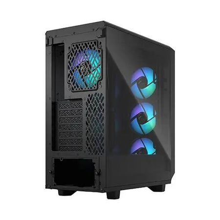 Fractal Design Meshify 2 Compact Lite RGB (Black TG) Gaming Case w/ Light Tint Glass Window, ATX, Angular Mesh Front, 4 RGB Fans, RGB Controller - X-Case UK T/A ROG