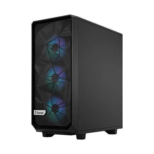 Fractal Design Meshify 2 Compact Lite RGB (Black TG) Gaming Case w/ Light Tint Glass Window, ATX, Angular Mesh Front, 4 RGB Fans, RGB Controller - X-Case UK T/A ROG