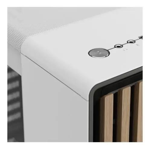 Fractal Design North Chalk White (TG Clear) Case w/ Clear Glass Window, ATX, 2 Fans, USB-C, Oak Front - X-Case UK T/A ROG