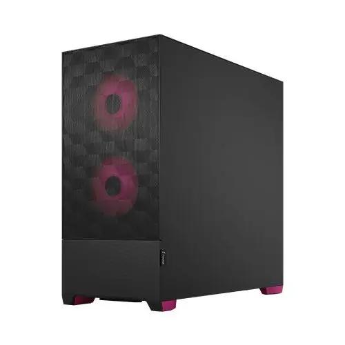 Fractal Design Pop Air RGB (Magenta Core TG) Gaming Case w/ Clear Glass Window, ATX, Hexagonal Mesh Front, Magenta Interior/Accents, 3 RGB Fans & ARGB Controller - X-Case UK T/A ROG