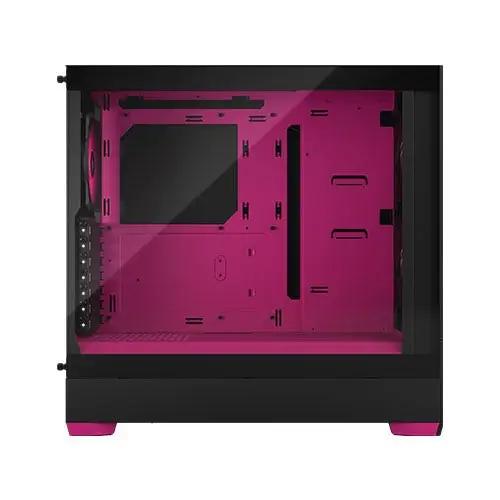 Fractal Design Pop Air RGB (Magenta Core TG) Gaming Case w/ Clear Glass Window, ATX, Hexagonal Mesh Front, Magenta Interior/Accents, 3 RGB Fans & ARGB Controller - X-Case UK T/A ROG