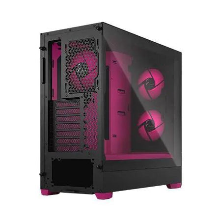 Fractal Design Pop Air RGB (Magenta Core TG) Gaming Case w/ Clear Glass Window, ATX, Hexagonal Mesh Front, Magenta Interior/Accents, 3 RGB Fans & ARGB Controller - X-Case UK T/A ROG