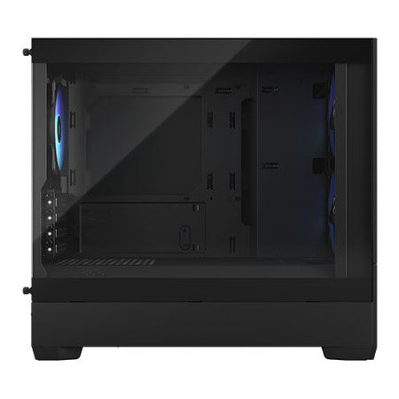 Fractal Design Pop Mini Air RGB (Black TG) Gaming Case w/ Clear Glass Window, Micro ATX, Hexagonal Mesh Front, 3 RGB Fans & ARGB Controller - X-Case UK T/A ROG