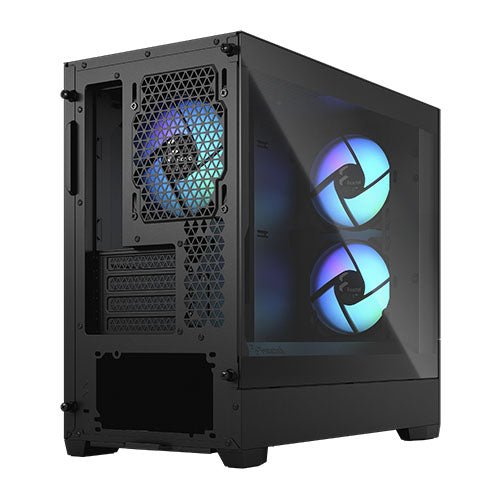 Fractal Design Pop Mini Air RGB (Black TG) Gaming Case w/ Clear Glass Window, Micro ATX, Hexagonal Mesh Front, 3 RGB Fans & ARGB Controller - X-Case UK T/A ROG