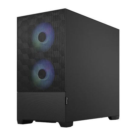 Fractal Design Pop Mini Air RGB (Black TG) Gaming Case w/ Clear Glass Window, Micro ATX, Hexagonal Mesh Front, 3 RGB Fans & ARGB Controller - X-Case UK T/A ROG