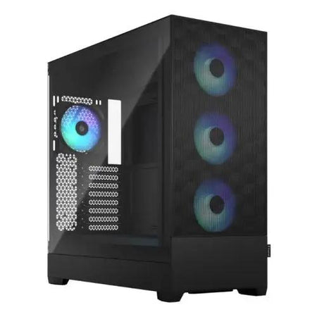 Fractal Design Pop XL Air RGB (Black TG) Gaming Case w/ Clear Glass Window, E-ATX, Hexagonal Mesh Front, 4 RGB Fans & RGB Controller - X-Case UK T/A ROG