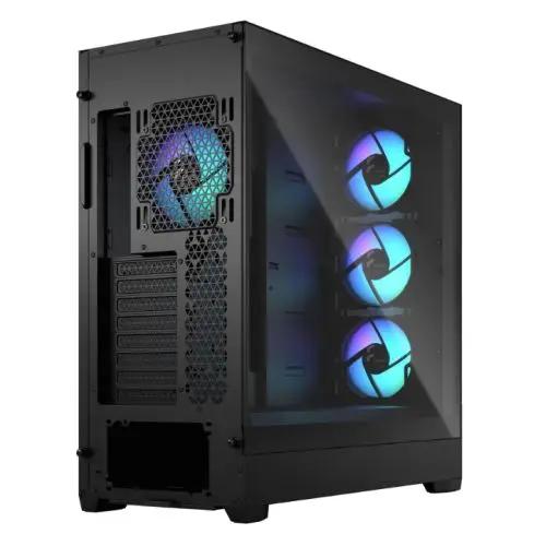 Fractal Design Pop XL Air RGB (Black TG) Gaming Case w/ Clear Glass Window, E-ATX, Hexagonal Mesh Front, 4 RGB Fans & RGB Controller - X-Case UK T/A ROG