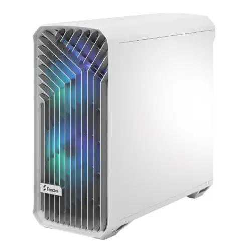 Fractal Design Torrent (White RGB TG) Gaming Case w/ Clear Glass Window, E-ATX, 5 ARGB Fans, Fan Hub, RGB Strip on PSU Shroud, Front Grille, USB-C - X-Case UK T/A ROG