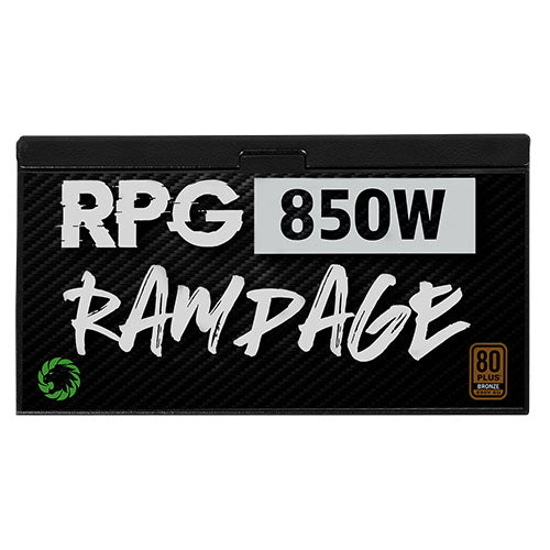 GameMax 850W RPG Rampage Fully Modular PSU, 80+ Bronze, Flat Black Cables, Power Lead Not Included - X-Case UK T/A ROG