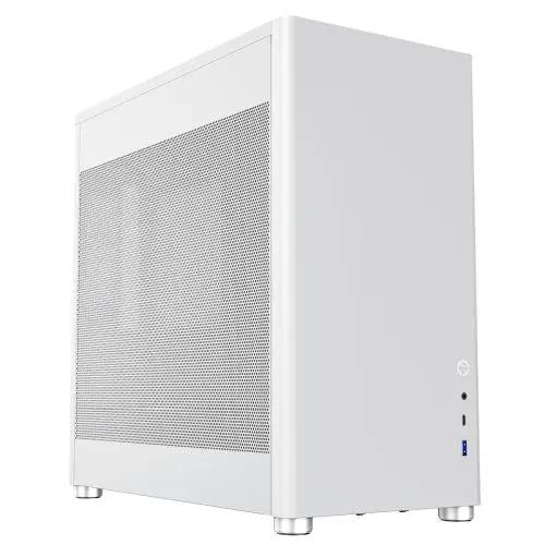 GameMax Meshbox Full White Gaming Case, ATX, Mesh Panels, Modular Design, Vertical Airflow Design, No Fans inc., USB-C - Rusty Old Gamers