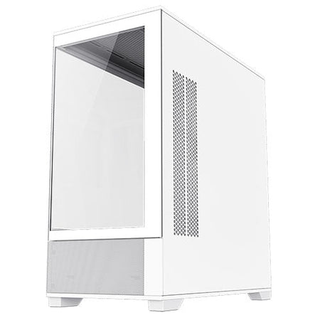 GameMax Vista Micro ATX Gaming Case w/ Glass Side & Front, Mesh Panelling, No Fans inc., ARGB PWM Fan Hub, White - X-Case UK T/A ROG