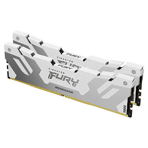 Kingston Fury Renegade 32GB Kit (2 x 16GB), DDR5, 7600MHz, CL38, 1.45V, ECC, XMP 3.0, PMIC, DIMM Memory, White - X-Case UK T/A ROG