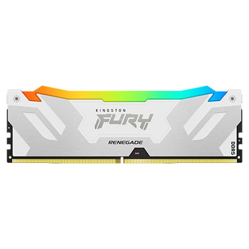 Kingston Fury Renegade RGB 64GB Kit (2 x 32GB), DDR5, 6400MHz, CL32, 1.4V, ECC, XMP 3.0, PMIC, DIMM Memory, White/Silver - X-Case UK T/A ROG