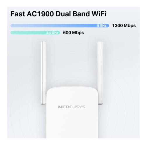 Mercusys (ME50G) AC1900 Dual Band Wall-Plug Wi-Fi Range Extender, Gigabit Port, 3x3 MU-MIMO, AP Mode - X-Case UK T/A ROG