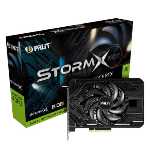 Palit RTX4060 StormX, PCIe4, 8GB DDR6, HDMI, 3 DP, 2460MHz Clock, Compact Design - X-Case UK T/A ROG