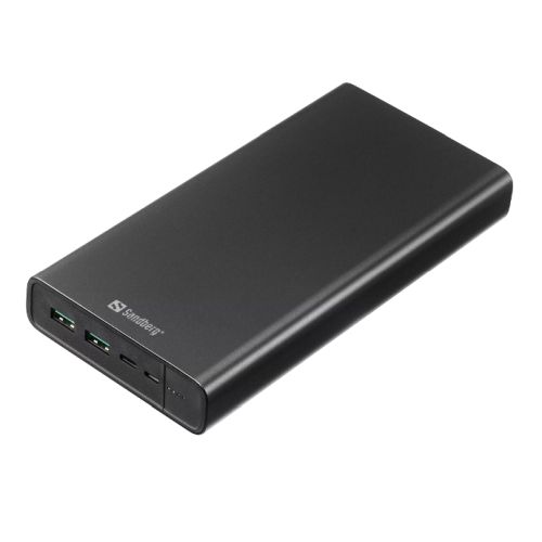 Sandberg (420-63) PD 100W 38400mAh Powerbank, 1x USB-C 100W, 2x USB-A, Power-Through, Aluminium, 5 Year Warranty - X-Case UK T/A ROG