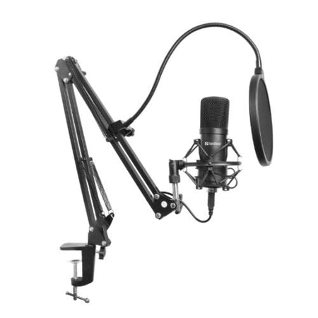 Sandberg Streamer USB Microphone Kit, USB 2.0, Pop Filter, Wind Cover, Shock Mount - X-Case UK T/A ROG