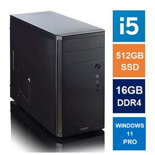 Spire MATX Tower PC, Fractal Core 1100 Case, i5-12400, 16GB 3200MHz, 512GB SSD, Bequiet 550W, No Optical, KB & Mouse, Windows 11 Pro - Rusty Old Gamers