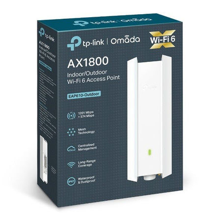 TP-LINK (EAP610-OUTDOOR) Omada AX1800 Indoor/Outdoor Wi-Fi 6 Access Point, Dual Band, OFDMA & MU-MIMO, PoE, Mesh Technology - X-Case UK T/A ROG