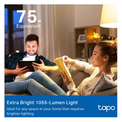 TP-LINK (TAPO L535B) Smart Multicolour Wi-Fi Light Bulb, Extra Bright, Matter-Certified, Dimmable, App/Voice Control, Bayonet Fitting - X-Case UK T/A ROG