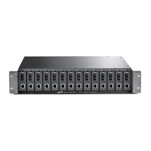 TP-LINK (TL-FC1420) 14-Slot Rackmount Chassis for TP-Link Media Convertors, Redundant PSU Option, Hot-Swappable - X-Case UK T/A ROG
