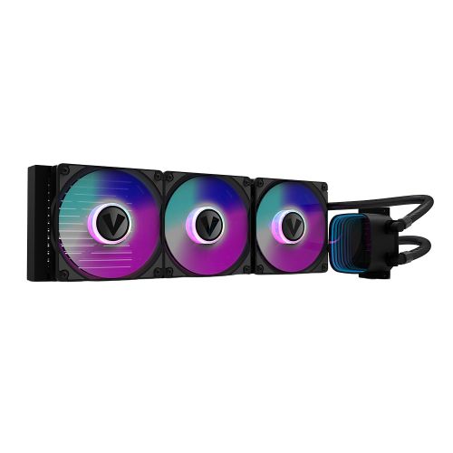 Vida Aquilo 360mm ARGB Liquid CPU Cooler, 3x ARGB PWM Fans, Infinity Mirror RGB Pump Head, Black - X-Case UK T/A ROG