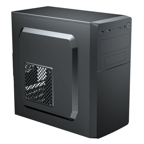 Vida Business Black Office Case, Micro ATX, 8cm Fan, High Airflow Side - X-Case UK T/A ROG