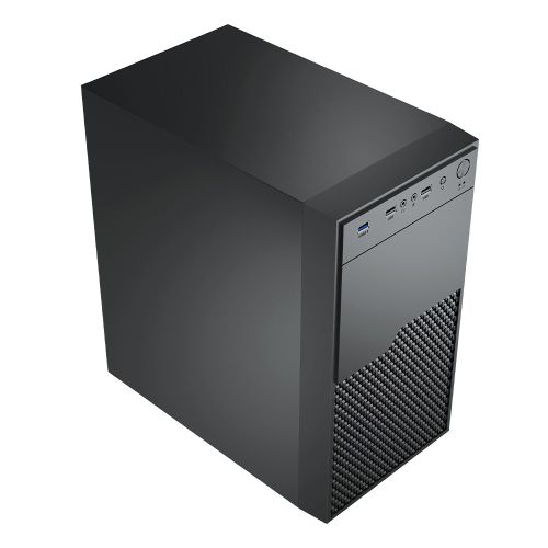 Vida Enterprise Black Office Case, Micro ATX, 12cm Fan, Mesh Front - X-Case UK T/A ROG