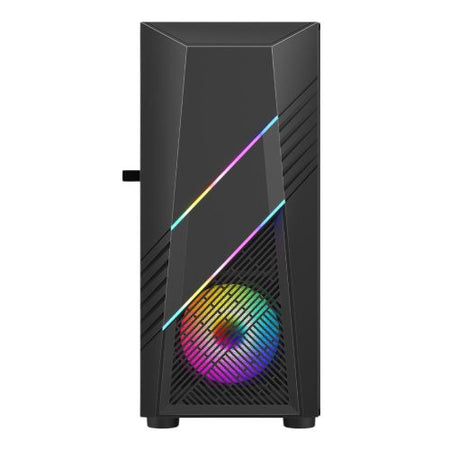 Vida Eos Black ARGB Gaming Case w/ Glass Window, ATX, 2x ARGB Fans, Front LED Strips - X-Case UK T/A ROG