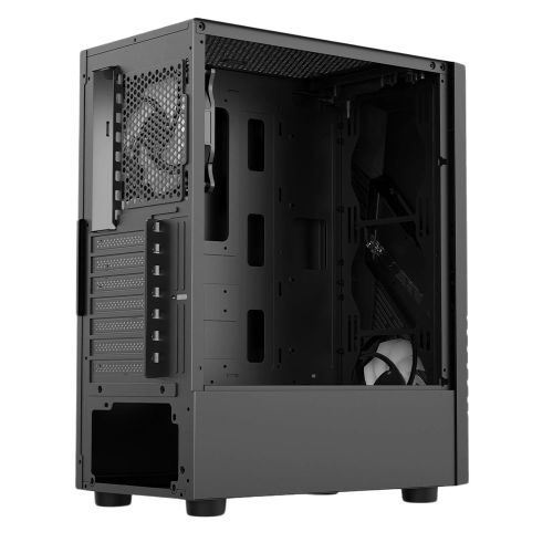 Vida Eos Black ARGB Gaming Case w/ Glass Window, ATX, 2x ARGB Fans, Front LED Strips - X-Case UK T/A ROG