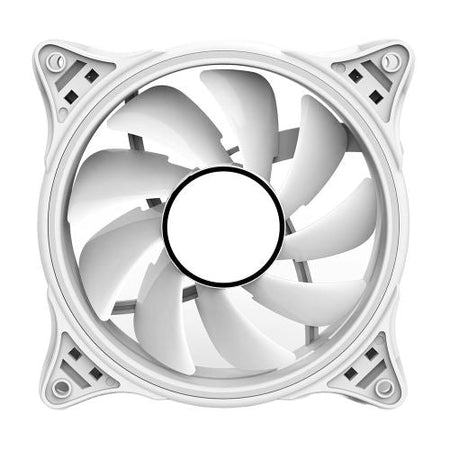 Vida Infinity01 12cm ARGB Dual Ring Case Fan, Hydraulic Bearing, Infinity Mirror Effect, 1200 RPM, White - X-Case UK T/A ROG
